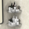 Triangle Storage Rack – Punch-free Bathroom Suction Cup Corner Shelf Organizer by Defilk