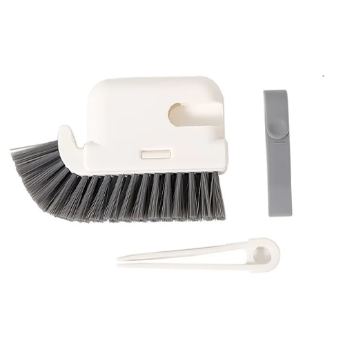 Three-in-one Window Groove Cleaning Brush with scraper and tweezers for household cleaning Defilk D-04.