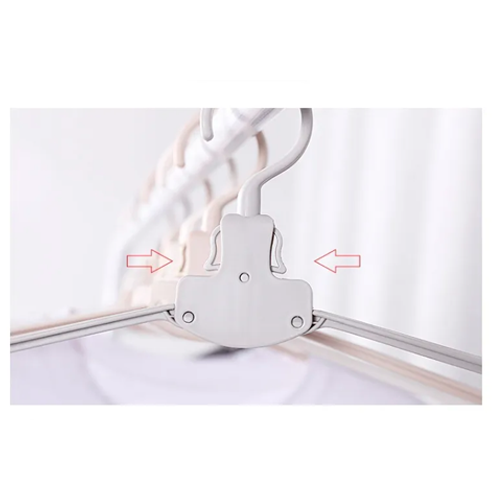 Folding Hanger Portable close-up view with durable plastic material