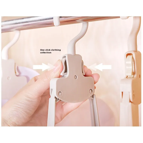 Folding Hanger Portable close-up view with durable plastic material