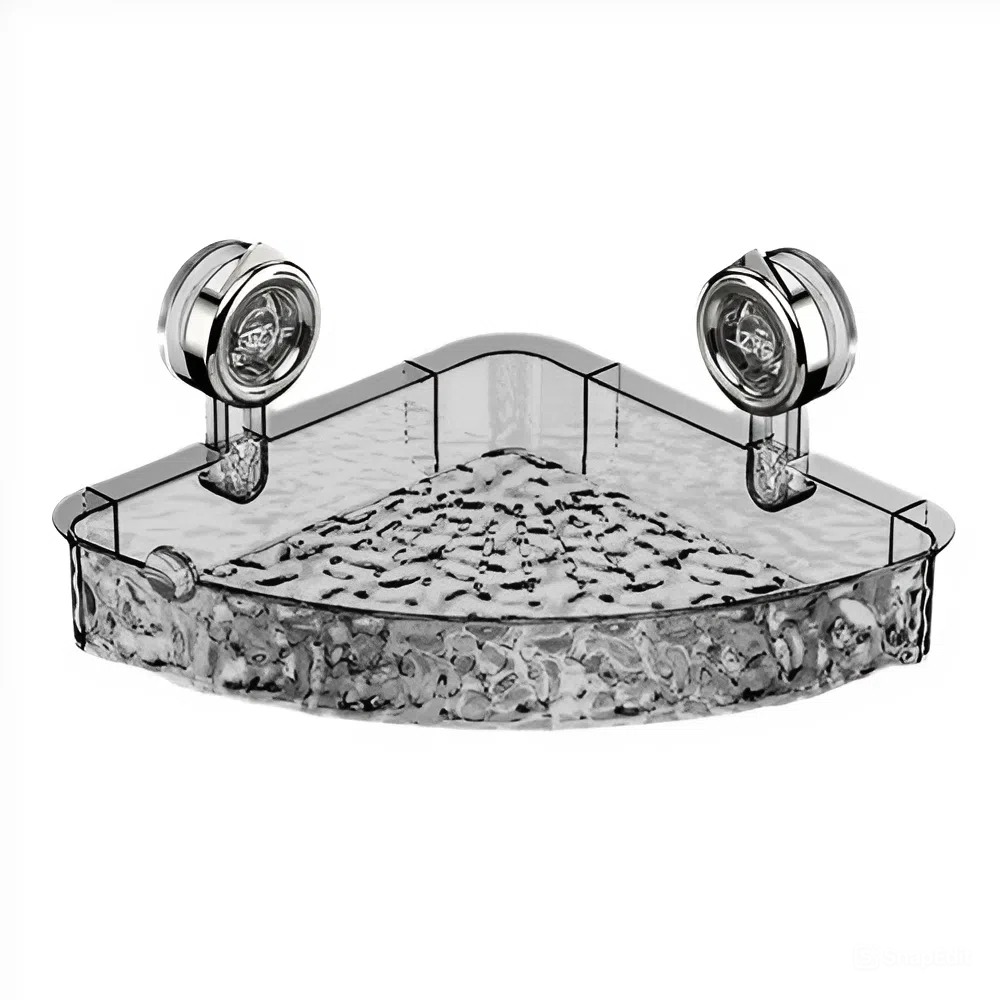 Triangle Storage Rack – Punch-free Bathroom Suction Cup Corner Shelf Organizer by Defilk